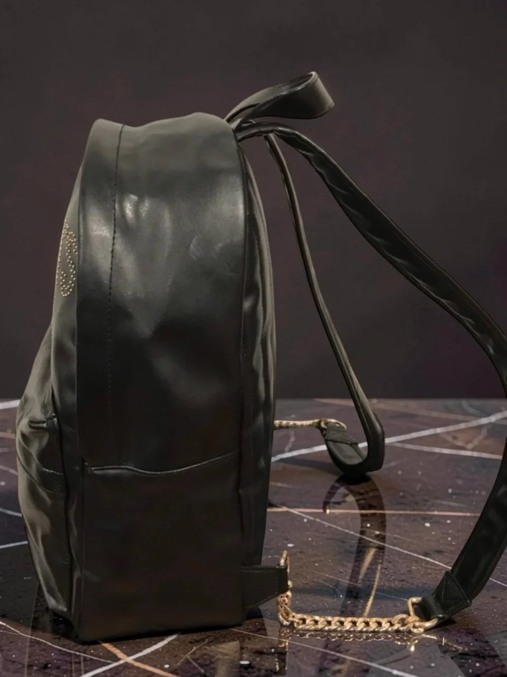 Victoria's Secret Studded Backpack with Chain Accent ✨🤩🖤